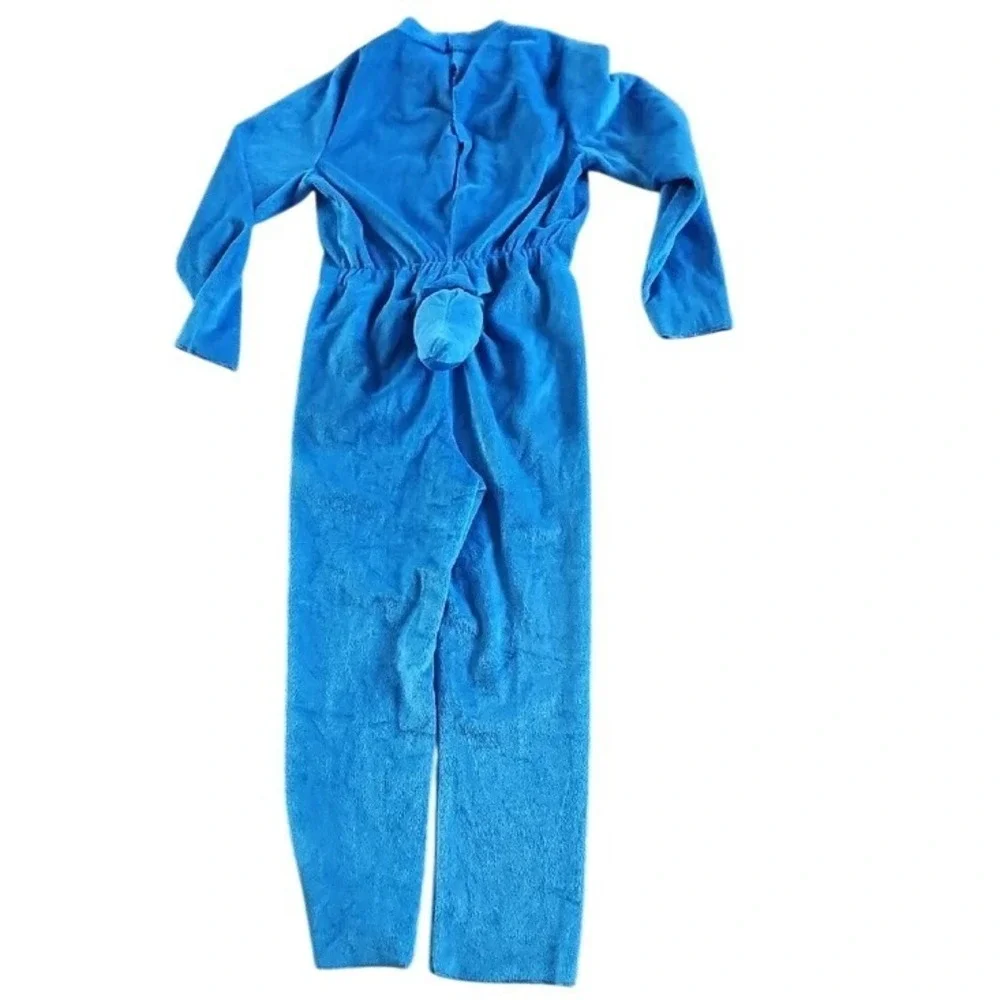Sonic the Hedgehog 2 Movie Kids Costume Blue Plush Jumpsuit Headpiece Gloves Med